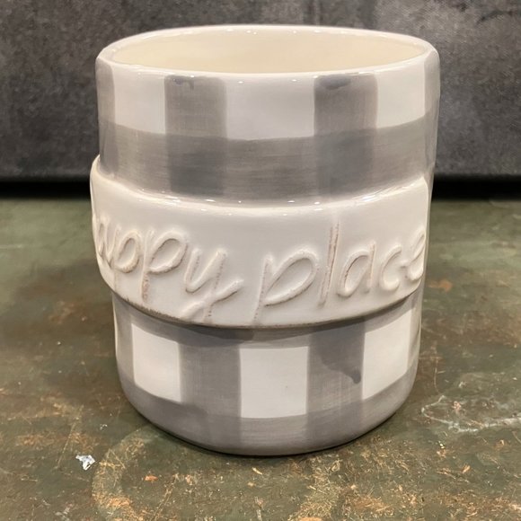 Mud Pie My Happy Place 16oz Ceramic Mug. NWT - Picture 2 of 6